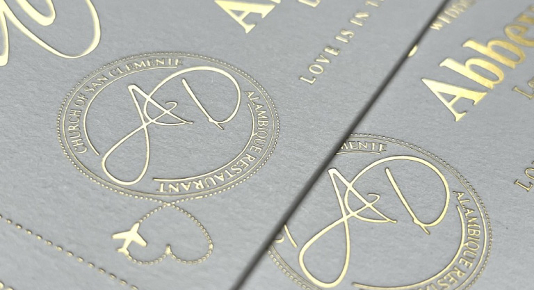 house of gold foil stamping